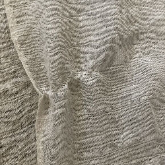 Hand Embroidered Linen Dresser Scarf Table Runner 68x72" Flowers Botanical Vtg - Picture 5 of 5